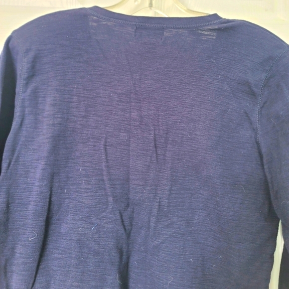 Chaps Classics Women's 3/4 Sleeve Cotton Top with Pockets Size L - Picture 7 of 11